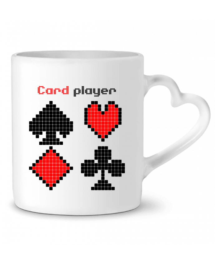 Mug coeur Rigged Poker - Pixel Art - Card Player par Rigged Poker Shop