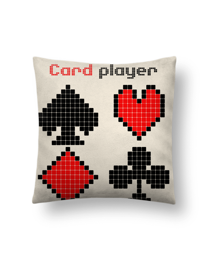 Coussin suédine Rigged Poker - Pixel Art - Card Player par Rigged Poker Shop