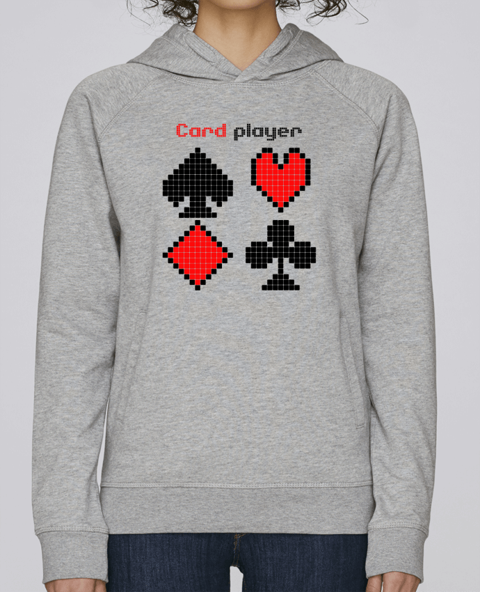 Sweat capuche femme Rigged Poker - Pixel Art - Card Player par Rigged Poker Shop