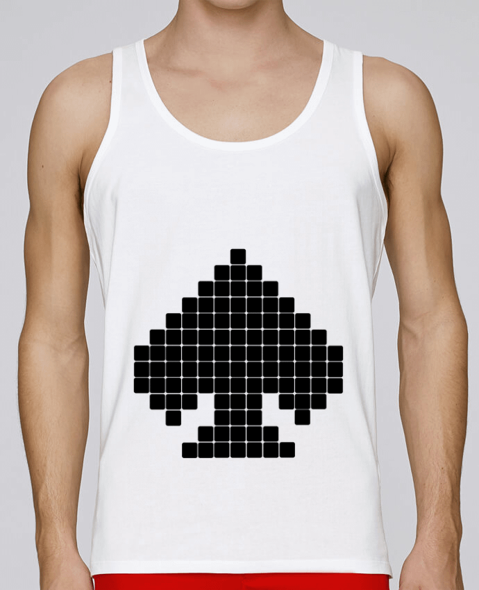 Débardeur homme Rigged Poker - Pixel Art - Piques par Rigged Poker Shop 100% coton bio