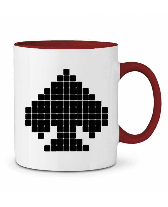 Mug bicolore Rigged Poker - Pixel Art - Piques Rigged Poker Shop