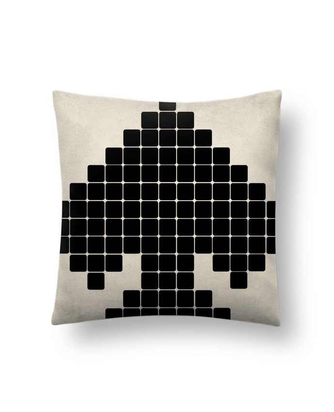 Coussin suédine Rigged Poker - Pixel Art - Piques par Rigged Poker Shop