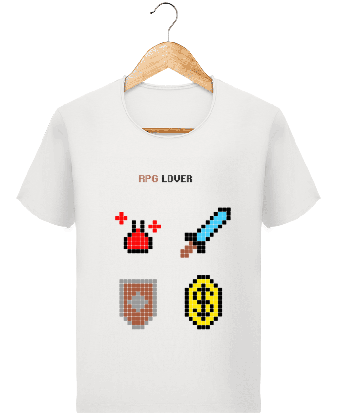  T-shirt Homme vintage Rigged Poker - Pixel Art - RPG Lover par Rigged Poker Shop