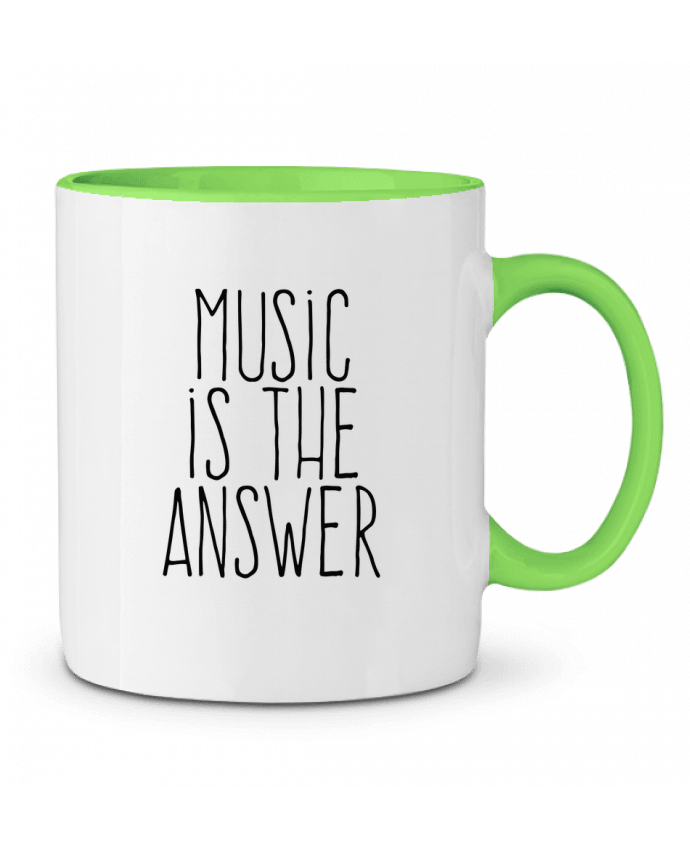 Taza Cerámica Bicolor Music is the answer justsayin