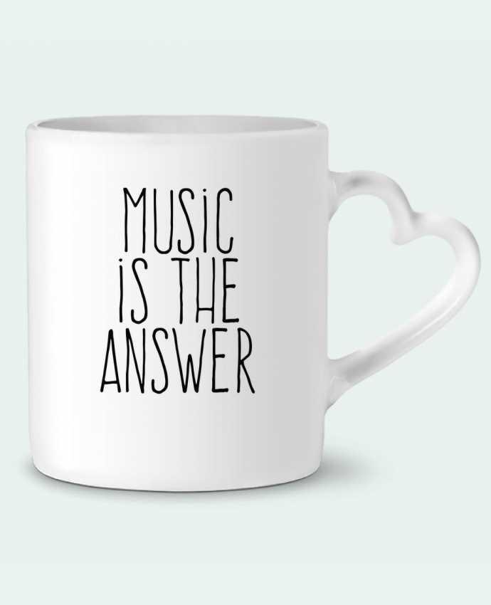 Mug coeur Music is the answer par justsayin