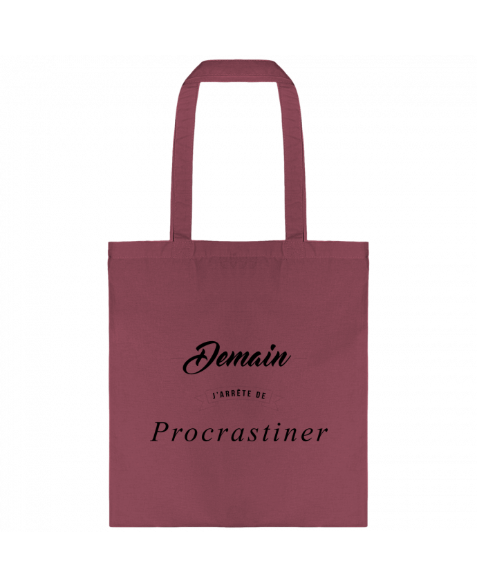 Tote-bag demain j\'arrête de procrastiner par tunetoo