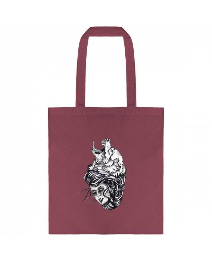 Tote-bag Femme & Loup par david