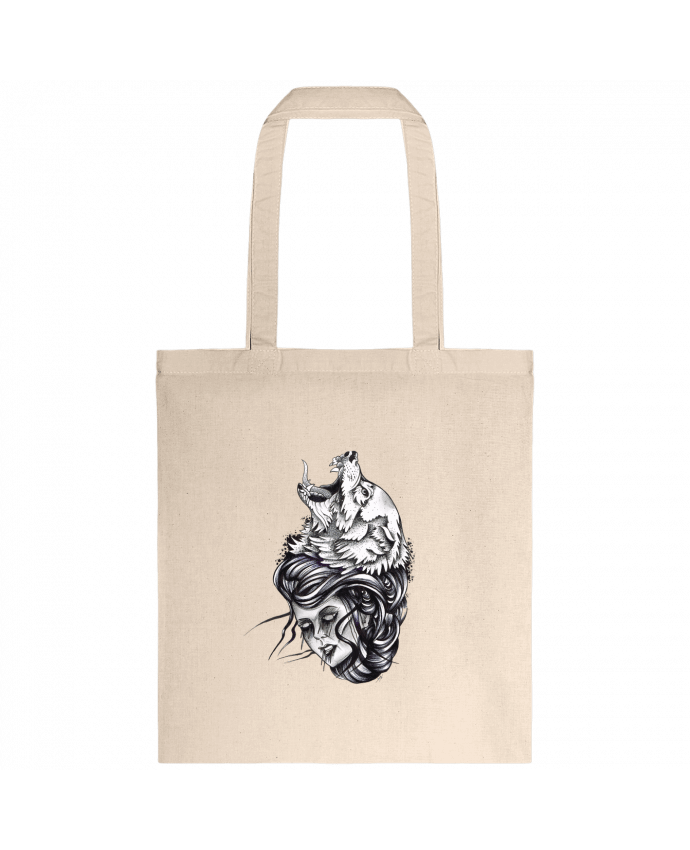 Tote-bag Femme & Loup par david