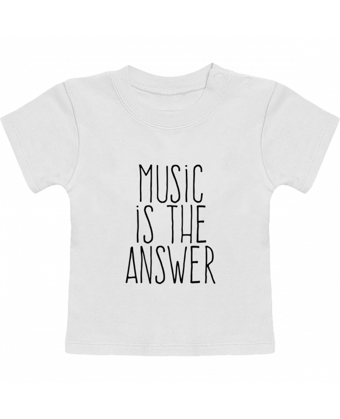 T-Shirt Baby Short Sleeve Music is the answer manches courtes du designer justsayin