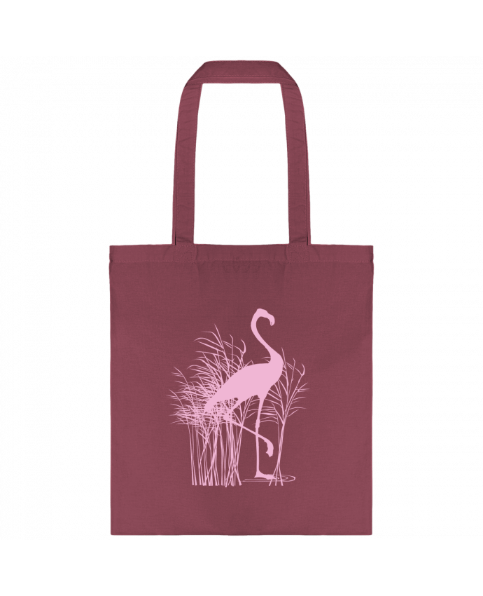 Bolsa de Tela de Algodón Flamant rose dans roseaux por Studiolupi