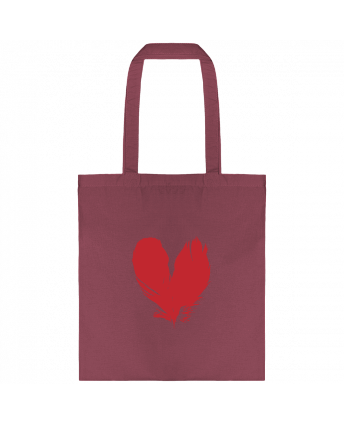 Tote-bag coeur de plumes par Studiolupi