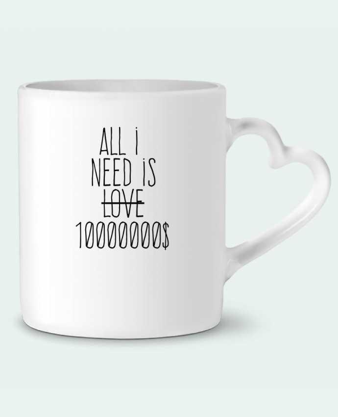 Mug Heart All i need is ten million dollars by justsayin