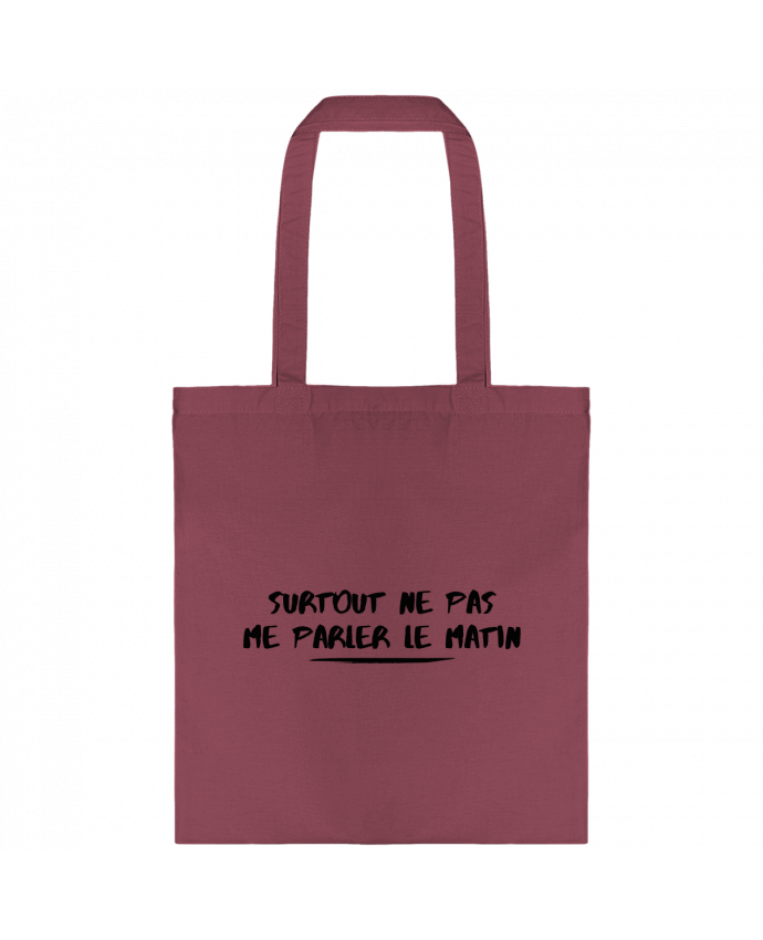 Tote-bag Surtout ne pas me parler le matin par tunetoo