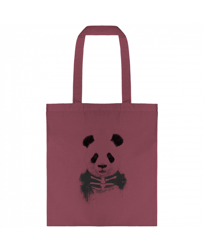 Bolsa de Tela de Algodón Zombie Panda por Balàzs Solti
