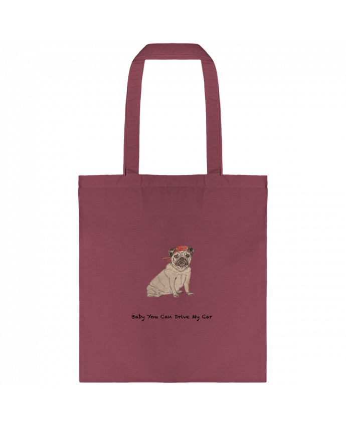 Tote Bag cotton BABY YOU CAN DRIVE MY CAR by La Paloma