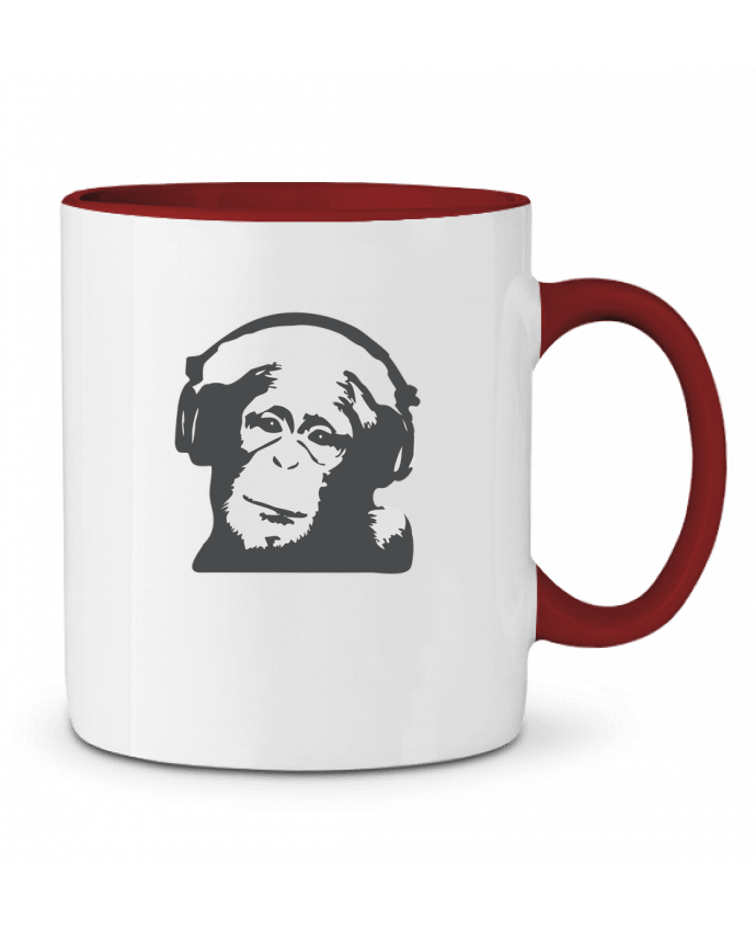 Mug bicolore DJ monkey justsayin