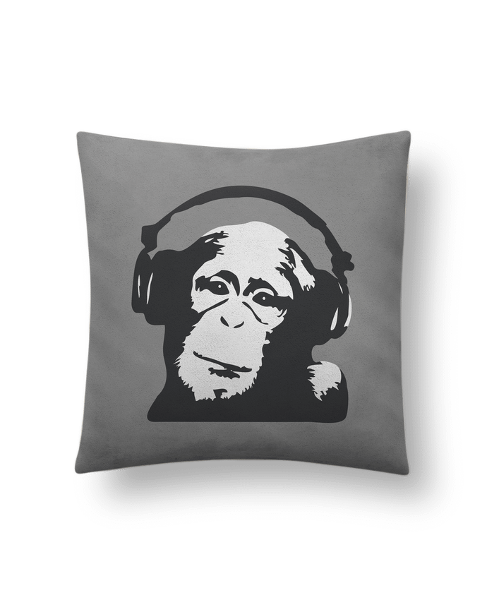 Cushion suede touch 45 x 45 cm DJ monkey by justsayin