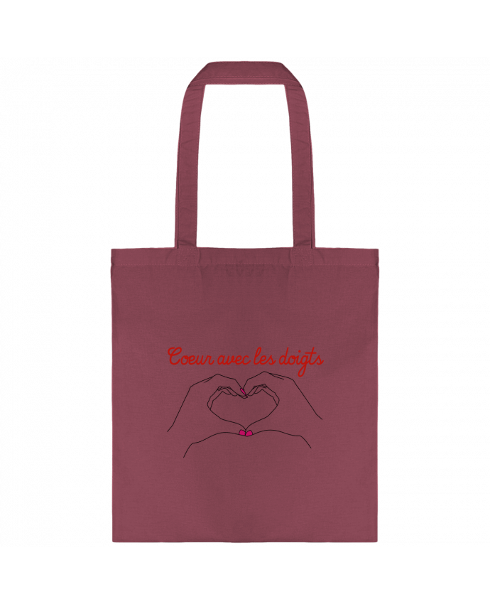Tote-bag Coeur avec les doigts par WBang