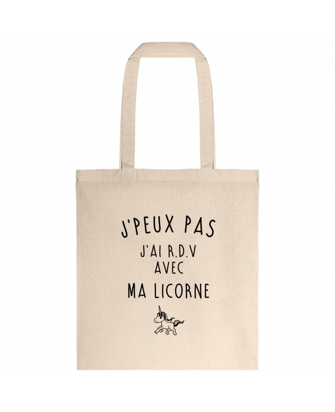 Tote-bag J'peux pas j'ai r.d.v avec ma licorne par La boutique de Laura