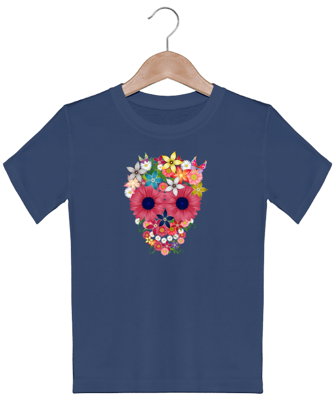 T-shirt garçon motif Skull flowers justsayin