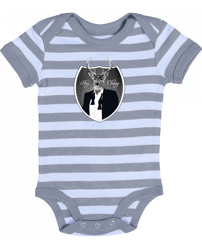 Baby Body striped Cerf Stay classy - justsayin