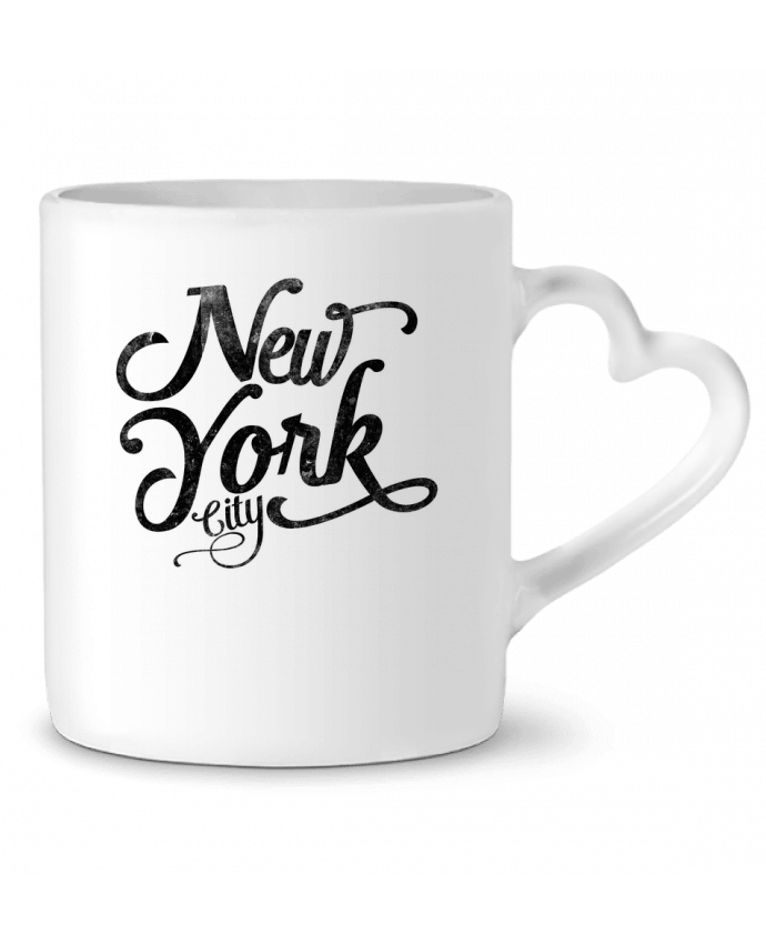 Taza Corazón New York City typographie por justsayin