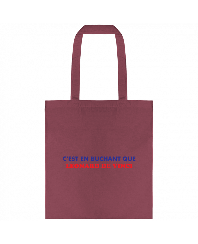 Tote-bag C'est en bûchant que Leonard De Vinci par tunetoo