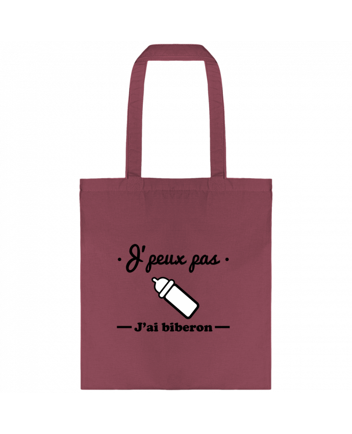Tote-bag J'peux pas j'ai biberon , humour, bébé, cadeau de naissance par Benichan