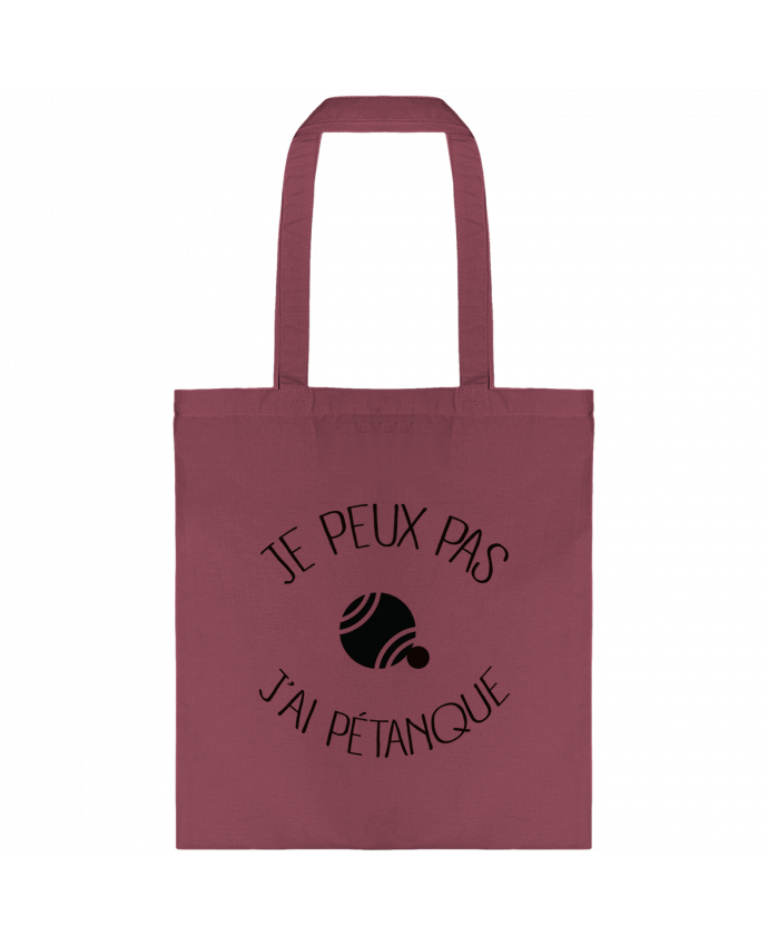 Tote-bag Je peux pas j'ai Pétanque par Freeyourshirt.com