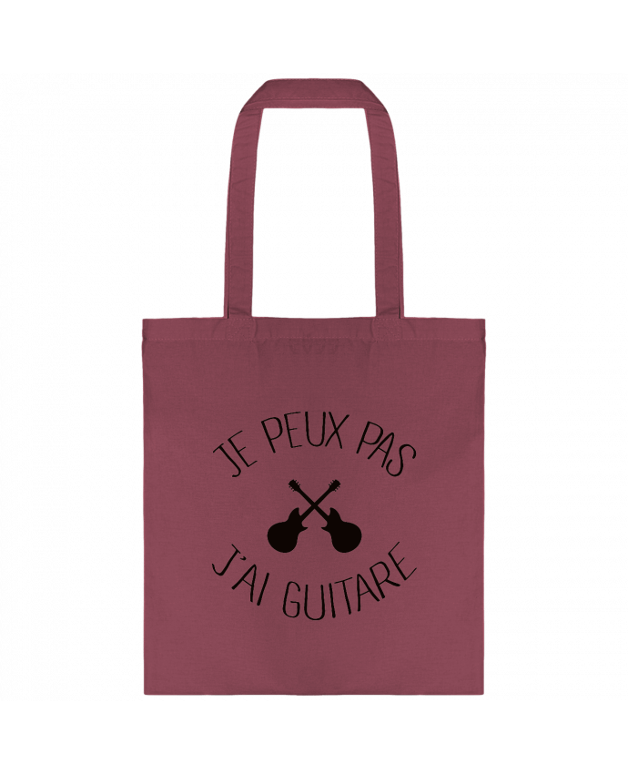 Tote-bag Je peux pas j'ai guitare par Freeyourshirt.com