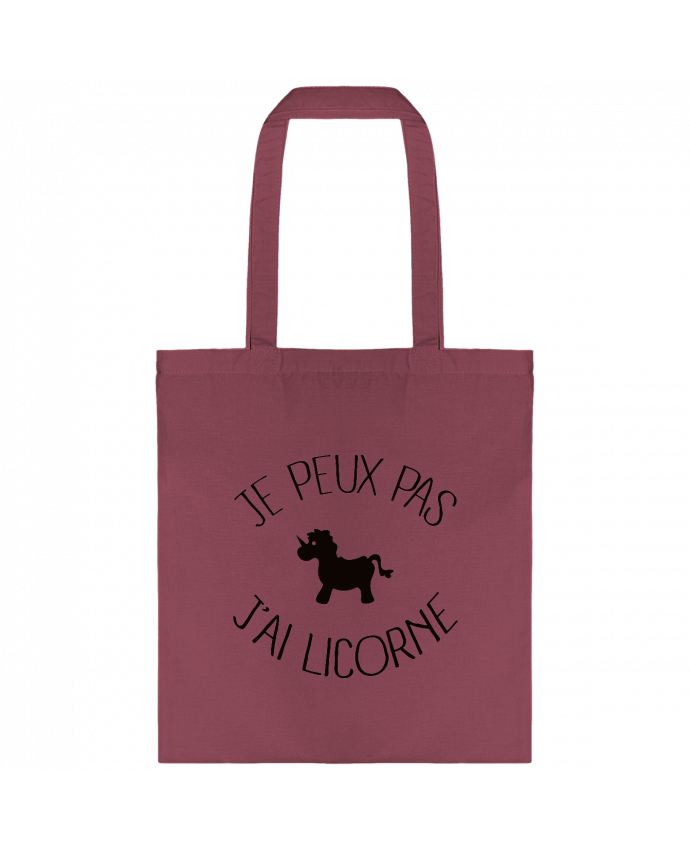 Bolsa de Tela de Algodón Je peux pas j'ai licorne por Freeyourshirt.com