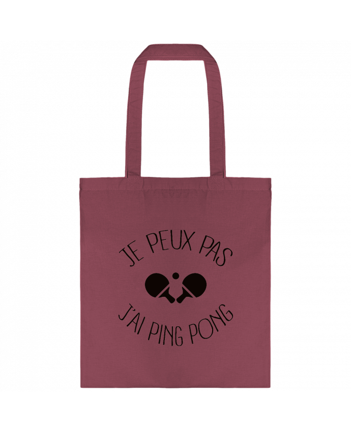 Tote-bag je peux pas j'ai Ping Pong par Freeyourshirt.com