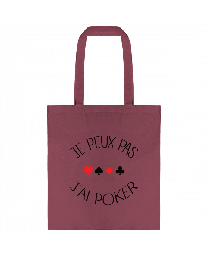 Tote-bag Je peux pas j'ai Poker par Freeyourshirt.com