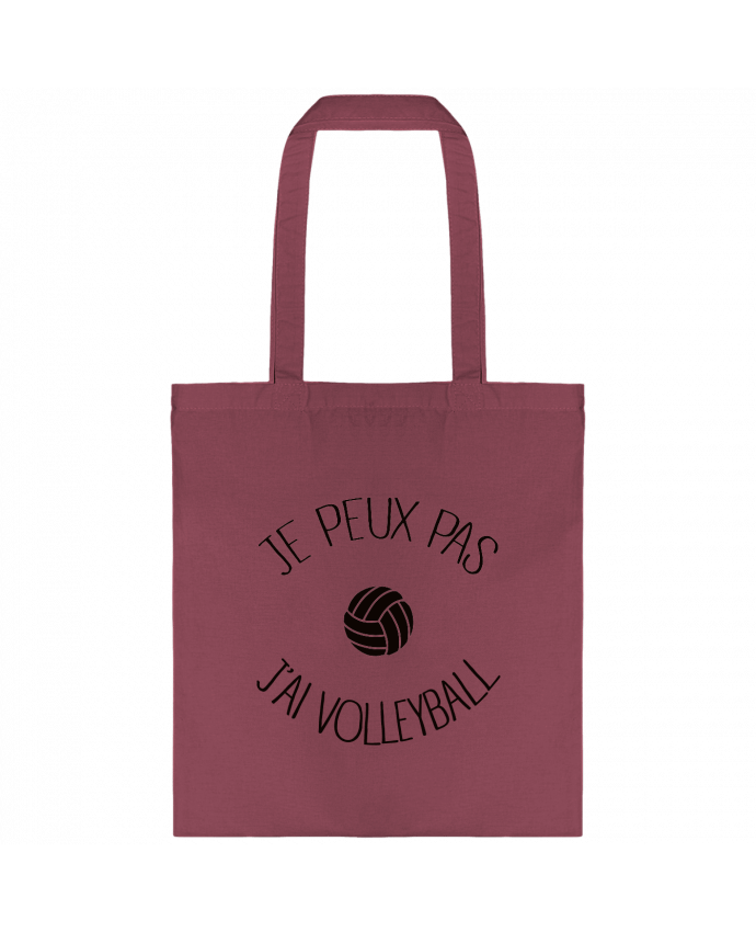 Tote-bag Je peux pas j'ai volleyball par Freeyourshirt.com