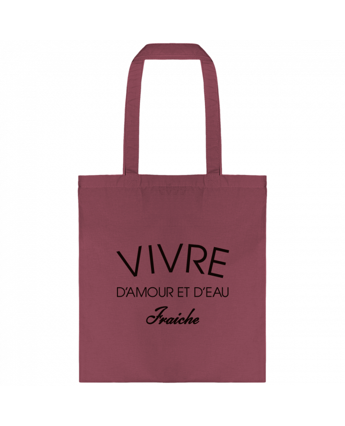 Tote-bag Vivre d'amour et d'eau fraîche par Freeyourshirt.com