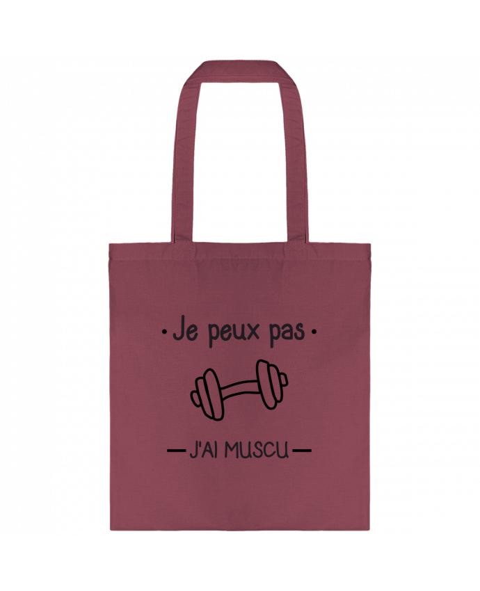 Tote-bag Je peux pas j'ai muscu, musculation par Benichan