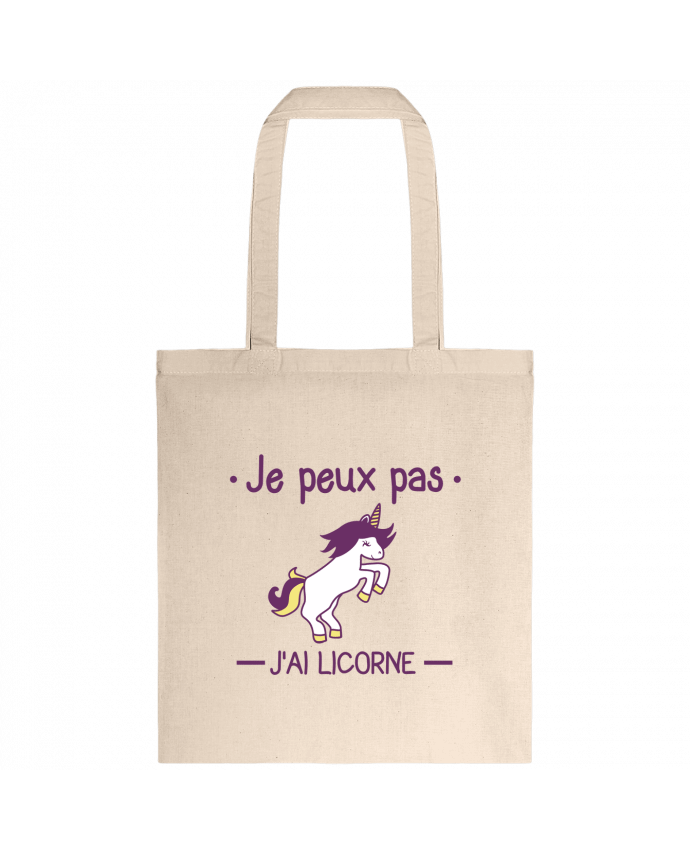 Tote-bag Je peux pas j'ai licorne par Benichan