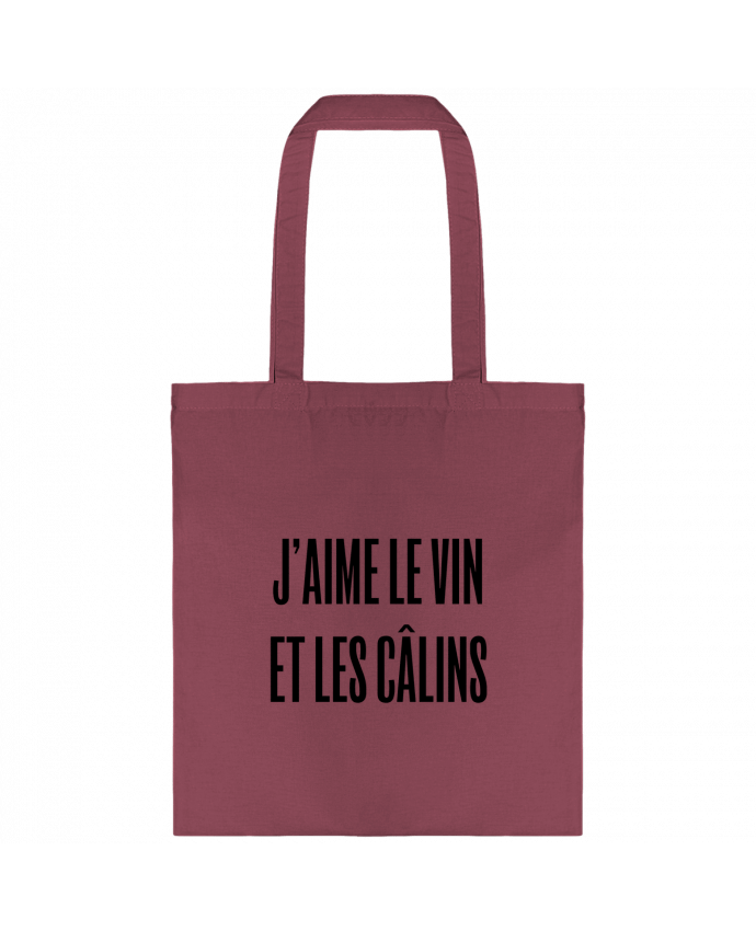 Tote-bag J'aime le vin et les câlins par tunetoo