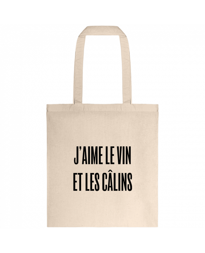 Tote-bag J'aime le vin et les câlins par tunetoo