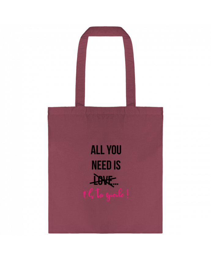 Bolsa de Tela de Algodón All you need is ... oh ta gueule ! por tunetoo