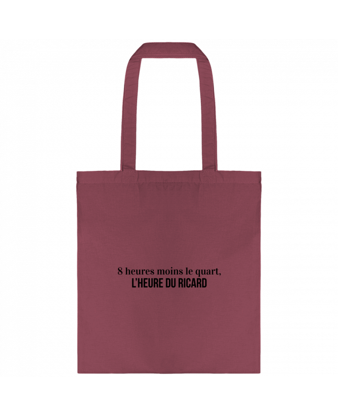 Tote-bag 8h moins le quart, l'heure du ricard par tunetoo