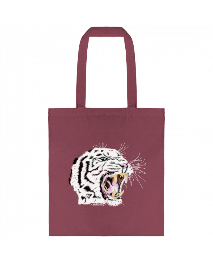 Tote-bag Tigre blanc rugissant par Cameleon