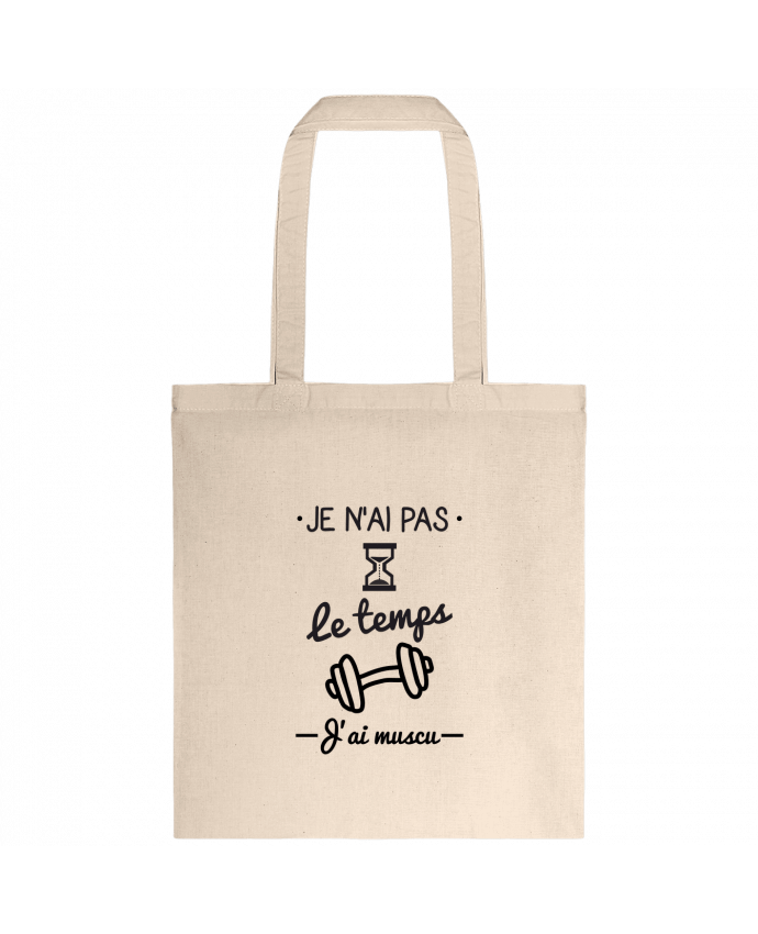 Tote-bag Pas le temps, j'ai muscu, tee shirt musculation par Benichan