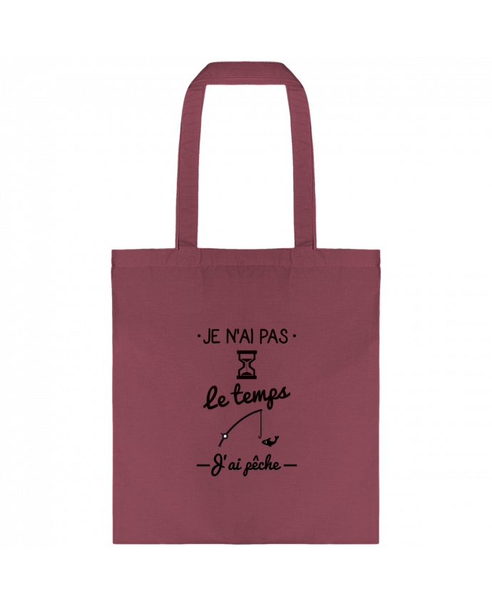 Tote-bag Pas le temps j'ai pêche par Benichan