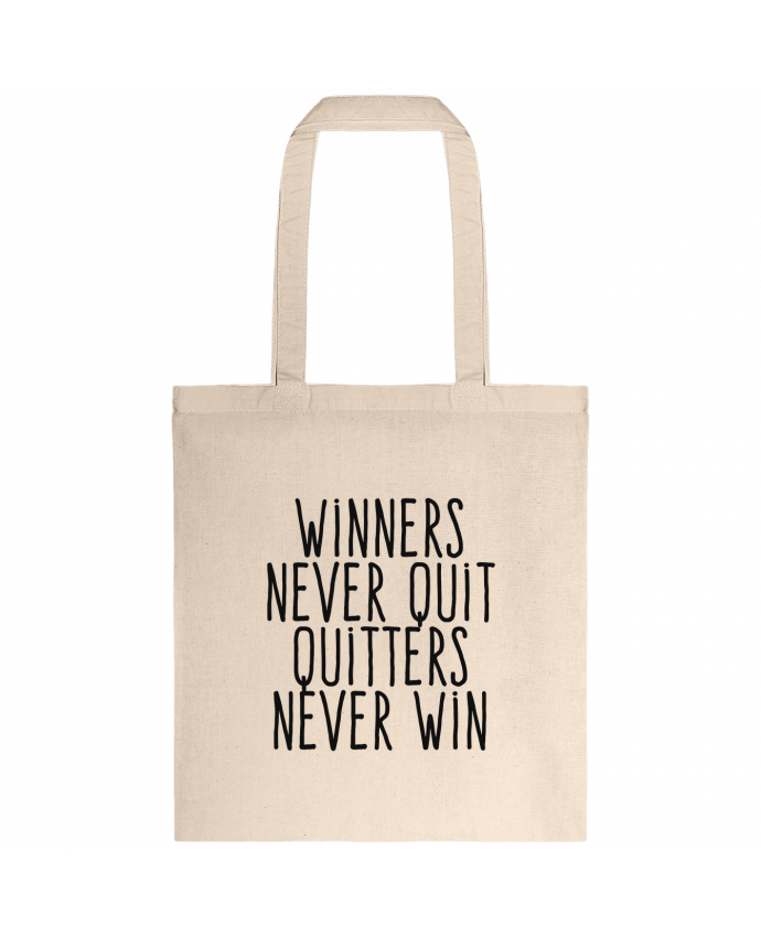 Tote-bag Winners never quit Quitters never win par justsayin