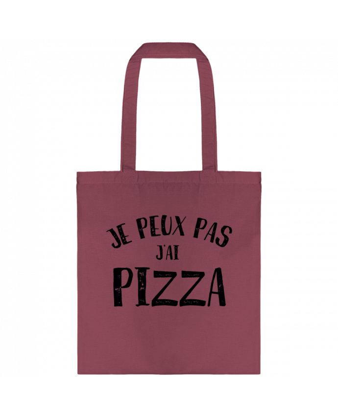 Tote Bag cotton Je peux pas j'ai Pizza by L'Homme Sandwich