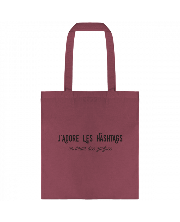 Tote-bag J'adore les hashtags on dirait des gaufres par Folie douce