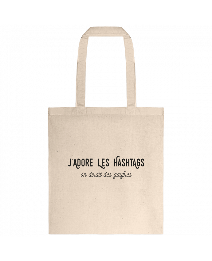 Tote-bag J'adore les hashtags on dirait des gaufres par Folie douce