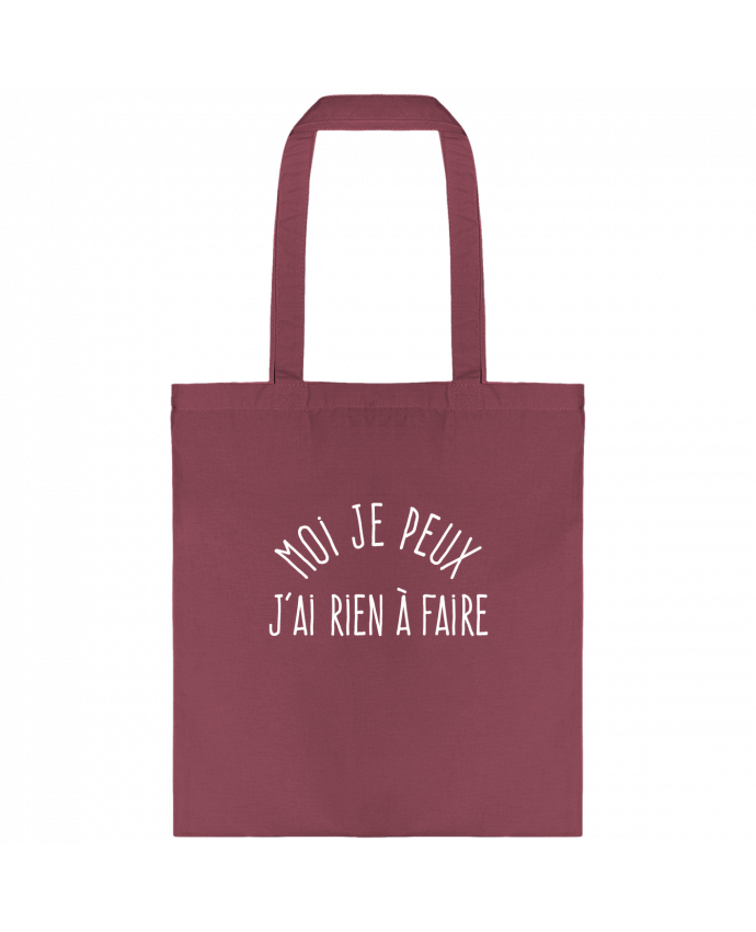 Tote-bag Moi je peux j'ai rien à faire - blanc par justsayin