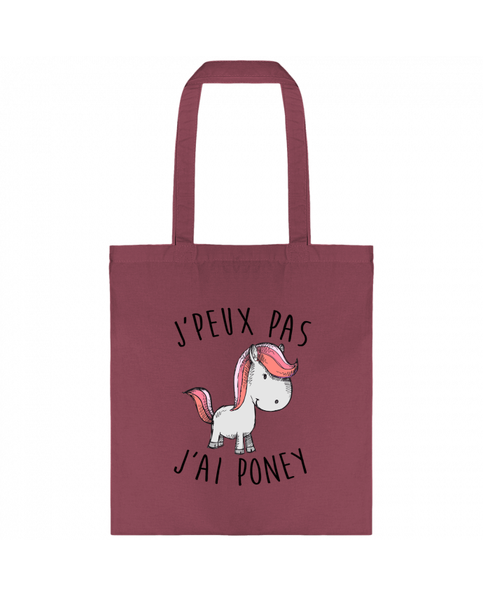 Tote-bag Je peux pas j'ai poney par FRENCHUP-MAYO